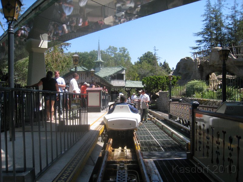 Disneyland 2010 Park 0130.JPG - In line for the Matterhorn log flume ride.